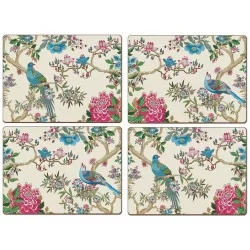 Intricate flower and bird theme, Le Jardin Chinois tablemats all4