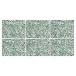Green Tapestry Sage placemats by Pimpernel all six