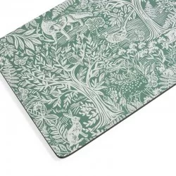 Green Tapestry Sage placemats by Pimpernel corner close up