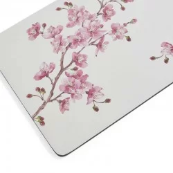 Corner view Pimpernel placemats Pink Blossom floral design