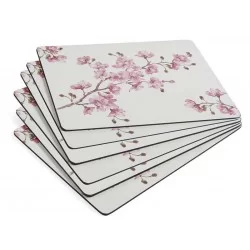 Pimpernel placemats Pink Blossom fanned out view