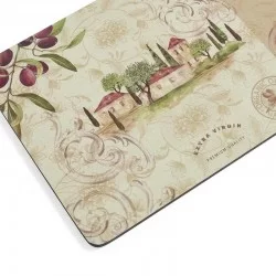 Olive Orchard Pimpernel tablemat corner close up
