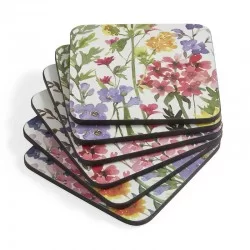 Fanned view of Pimpernel Wildflowers coasters