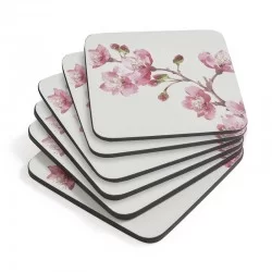 Pink Blossom coasters by Pimpernel fanned out