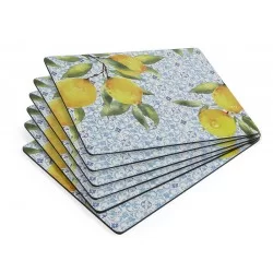 Amalfi Lemons tablemats by Pimpernel  fanned out