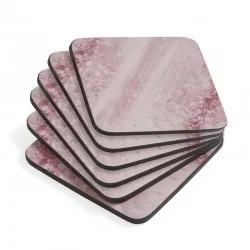 Mineral Rose Quartz coaster set by Pimpernel fanned out view
