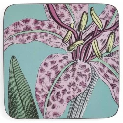 Botanic Garden Flora & Fauna drinks coaster light green