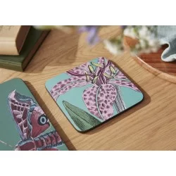 Botanic Garden Flora & Fauna drinks coaster set lifestyle view