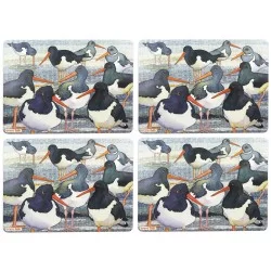 Oystercatchers placemats by Emma Ball all 4 bird tablemats