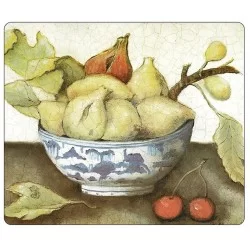 Mediterranean Fruit tablemats melamine by Lady Clare vintage yellow colours