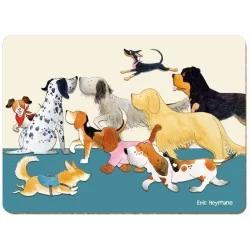 Dogs placemats Paw Blue Blue by Emma Ball