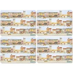 Market Street modern placemats by Emma Ball all 4 mats