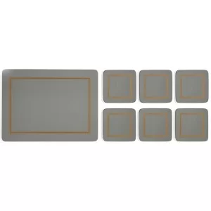 Grey Placemats & Coasters Pimpernel Set, Matching Pack