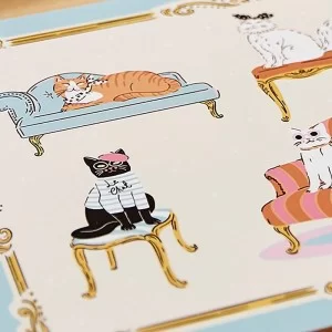 Cool Cats placemats close up