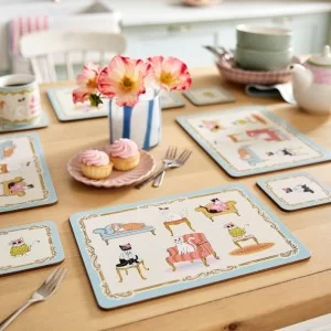 Cool Cats placemats on dining table