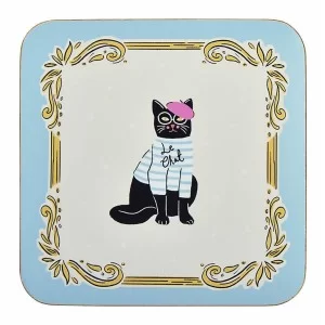 Cool Cats coaster by Ulster Weavers, black cat