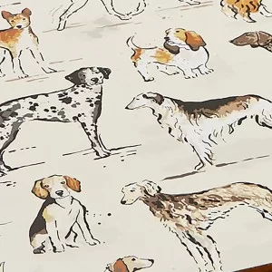 Close up of Ulster Weavers Placemats Country Dogs