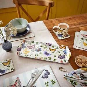 Ulster Weavers Butterfly Grove placemats on dining table with tray
