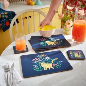 Marmalade Meadow Placemats by Ulster Weaver on kitchen table