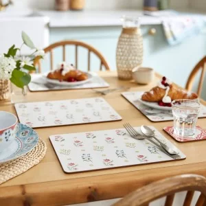 Ulster Weavers Boho Floral Placemats on dining table