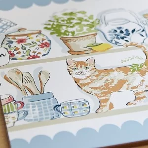 Close up of a Pantry Cats Placemat