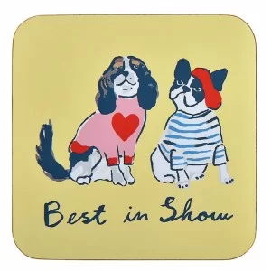 Best In Show Coaster yellow background