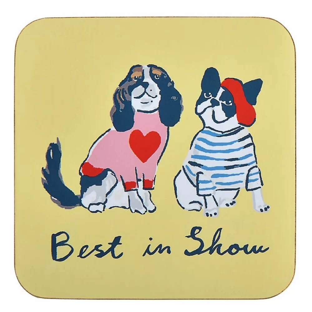 Best In Show Coaster yellow background