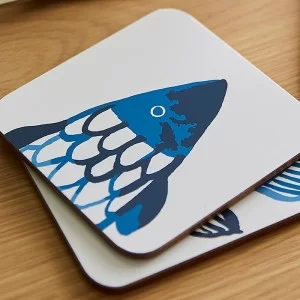 Ulster Weavers Catch of the Day fish coasters close up