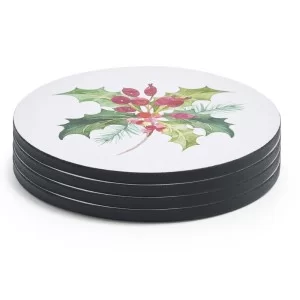 Christmas Holly Round Botanic Garden Placemats stacked view