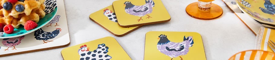 Ulster Weaver Coasters Fun Colourful Square Designs & Sets